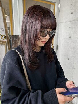 ジェリコヘアー(JERICHO HAIR) cassis color＋顔まわりlayer cut