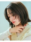 大人カラーこなれフェイスレイヤーボブ［おもろまち］