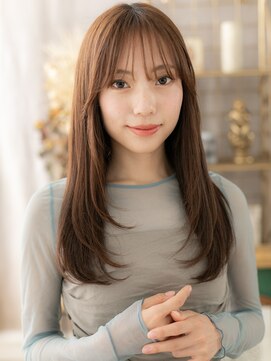 カバーヘア ブリス 大宮西口(COVER HAIR bliss) ウォームブラウン小顔ロングレイヤーカットh4大宮20代30代40代