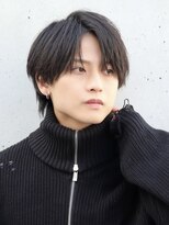 エイド 本店(aid)&nbsp;センターパートコンマバングメンズミディアムマッシュウルフ