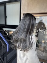 エラ(ere)&nbsp;しっかりハイライト　グレージュハイライト　白髪ぼかしカラー