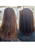 【monde】before × after × 髪質改善UP