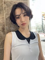 ハニーシブヤ(HONEY shibuya)&nbsp;ボブパーマ/ショートボブ/ヘーゼルグレージュ/シアーバング3