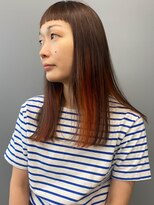 ランド(LAND) point orange straight hair