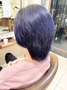 ネオリーブアイム 横浜西口店(Neolive aim) 横浜★派手カラーメンズのラベンダーブルー