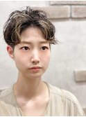 ニュアンスパーマ×ショート