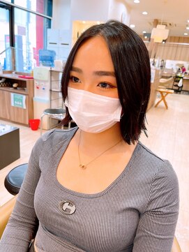 マイスタイル 大井町店(My jStyle by Yamano) ヘルシースタイルショコラアッシュ外ハネボブミディアムボブ