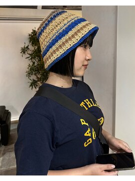 ヘアースタジオゼン アドバンス(hair studio Zen advance) 黒髪ワイドバング切りっぱなしボブ