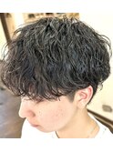 ナチュラルマッシュ×波巻きパーマ