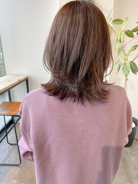 ヘアサロン ピース(hair salon PIECE) くびれヘア 外はね ベージュカラー