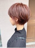 ベビーピンク  丸みショート