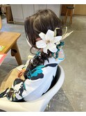 編み下ろしヘア