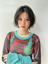 ヴェイン 渋谷(vain)&nbsp;★くびレイヤーエモージュ黒髪グレーベージュレイヤーロング前髪