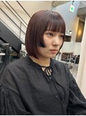 大人可愛い暖色ブラウンポイントカラー