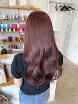 シェル 津山の手店(shel)&nbsp;大人可愛い髪質改善カラーラベンダーピンク透明感