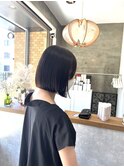 切りっぱなしのナチュラルボブ