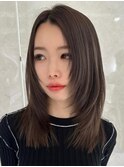 髪質改善/ミルクティー/韓国風/レイヤーカット/縮毛矯正
