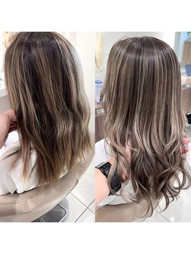 アッシュ 大宮店(Ash) バレイヤージュBeforeAfter9