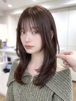 ハピネス クローバー 八木店(Happiness CLOVER)&nbsp;セミロングレイヤー/ダークブラウン/髪質改善