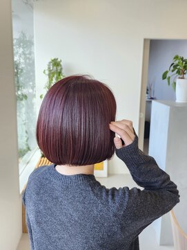 アソビ ヘア ラボ(Asobi hair lab) ミニボブ×艶カラー