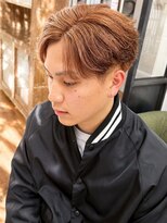 ユイマァルスロウ 岡山(YUIMARLSLOW) 岡山メンズサロン20代30代リバースセンターパートブリーチカラー