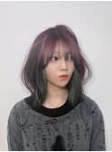 ワインレッド×モーブグリーン