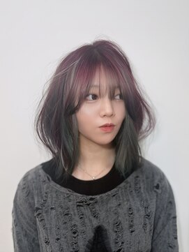 ミュール(meulu-) ワインレッド×モーブグリーン