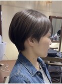 大人ショート/ショートヘア/ショートカット/白髪ぼかし/