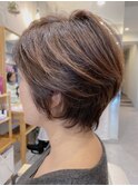 ウェイトライン高め外ハネボブネオウルフアッシュブラウン◎