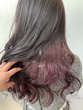 ヘアスタジオニコ(hair studio nico...) インナーカラー ピンクヴァイオレット