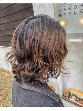 ナゴンスタイル(NAGON STYLE) ヘアドネーション×ウルフパーマ