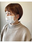 前髪の繋がりが可愛い☆丸みショートヘア