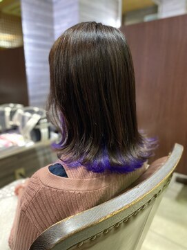美容室 イルフェドゥ(Il fait doux) 大人パープルインナーカラー