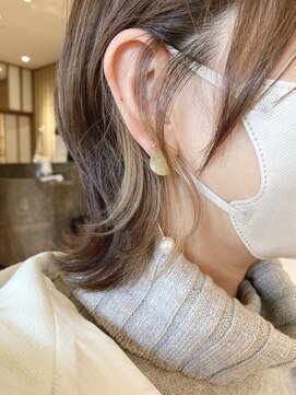美容室 ビ フェスカ(B FESCA) イヤリングカラー×beige