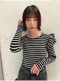 【竹之内蔵人】切りっぱなしボブ/大人外ハネボブ/ぱっつん前髪