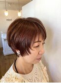 顔周りレイヤーショート[東林間美容室/30代40代50代]
