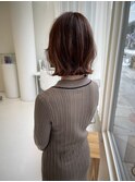 切りっぱなしボブ外ハネボブレイヤーボブ小顔ヘア韓国風髪質改善