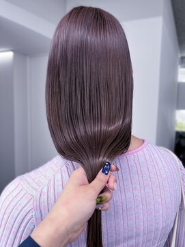 イロウ 天神大名店(IROW) ラベンダーアッシュ　髪質改善　ロング　ストレート【天神大名】