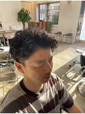 七三分け リーバースパーマ オールバックパーマ