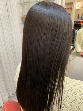 ロマンヤカタ ファース(ROMAN YAKATA fars) 髪質改善 プレミアムカラー 艶サラロング@田代8/18