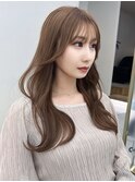 レイヤーカット/顔周りカット/ベージュカラー/千葉
