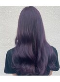 #ロングヘア#ラベンダー#透明感カラー#プルエクステ