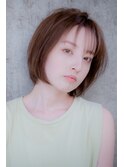 丸みボブ×シルキーベージュ