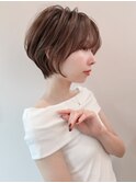 □ グランマッシュ/暗めカラー/ショート/ボブ/前髪/髪質改善