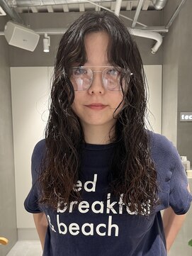 テクネ 天神大名(techne) 天神大名顔周りレイヤーカットミディアムボブタッセルボブパーマ