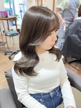 ブリーチなしダブルカラー/韓国/顔まわり/レイヤー/東久留米