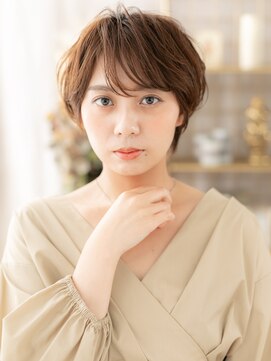 カバーヘア ブリス 志木南口駅前店(COVER HAIR bliss) 斜めバングひし形レイヤーマッシュショートh4志木20代30代40代