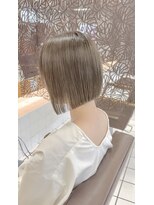 シエル ドゥ サワ(ciel de SAWA)&nbsp;ミルクティーボブ×ケアブリーチ×透明感ベージュ◎