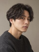 グランアヴェダ(GRAN AVEDA)&nbsp;ラフな波巻き×センターパートマッシュ