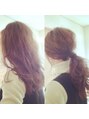 ラフターヘアー(Lafter Hair) ローポニーも波アイロンでおしゃれに!